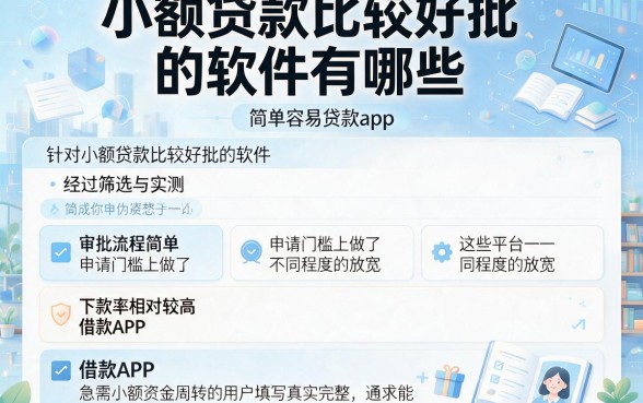 小额贷款比较好批的软件有哪些,理出五个简单容易贷款app