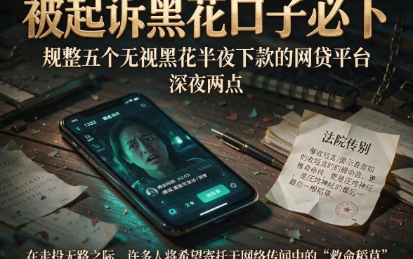 被起诉黑花口子必下,规整五个无视黑花半夜下款的网贷平台