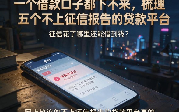 一个借款口子都下不来,梳理五个不上征信报告的贷款平台