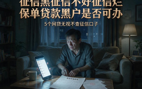 征信黑征信不好征信烂保单贷款黑户是否可办,细致阐述5个网贷无视不查征信口子