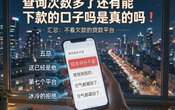 查询次数多了还有能下款的口子吗是真的吗，汇总五个不看欠款的贷款平台