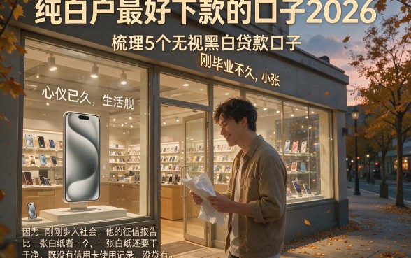 纯白户最好下款的口子2026，梳理5个无视黑白贷款口子