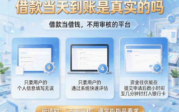 借款当天到账是真实的吗,规整5个可以借钱不用审核的平台