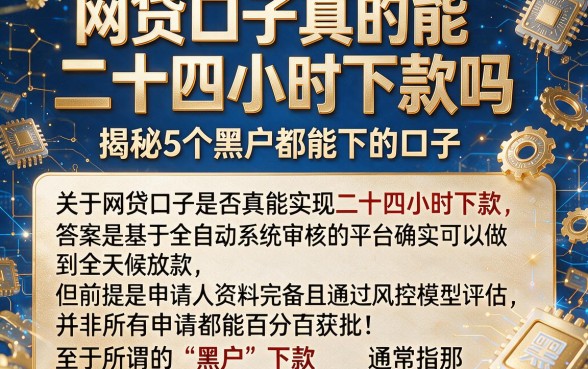 网贷口子真的能二十四小时下款吗,揭秘5个黑户都能下的口子