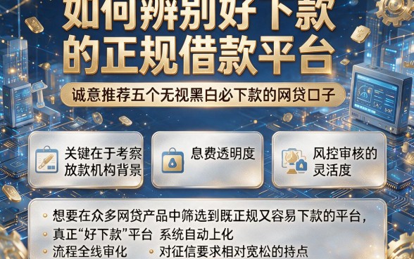如何辨别好下款的正规借款平台,诚意推荐五个无视黑白必下款的网贷口子