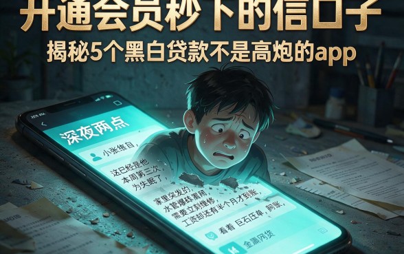 开通会员秒下的信口子，揭秘5个黑白贷款不是高炮的app
