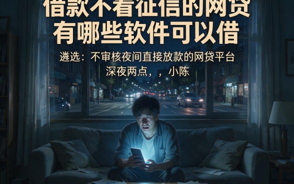 借款不看征信的网贷有哪些软件可以借，遴选五个不审核夜间直接放款的网贷平台
