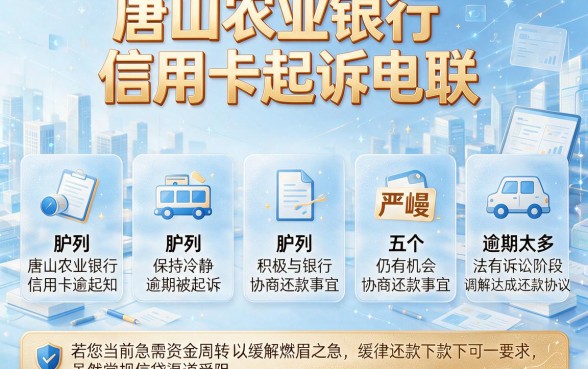 唐山农业银行信用卡起诉电联,胪列五个逾期太多仍可下款的平台