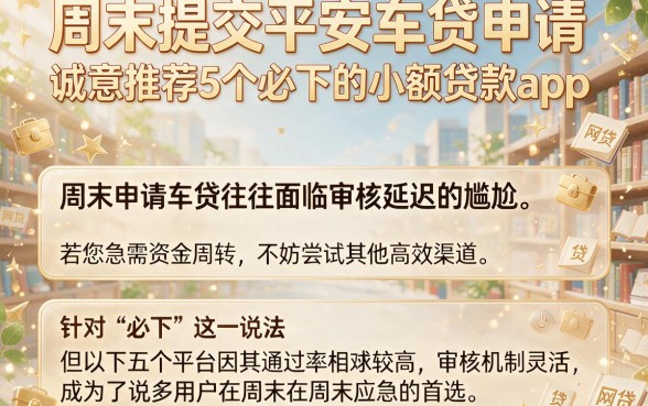 周末提交平安车贷申请,诚意推荐5个必下的小额贷款app