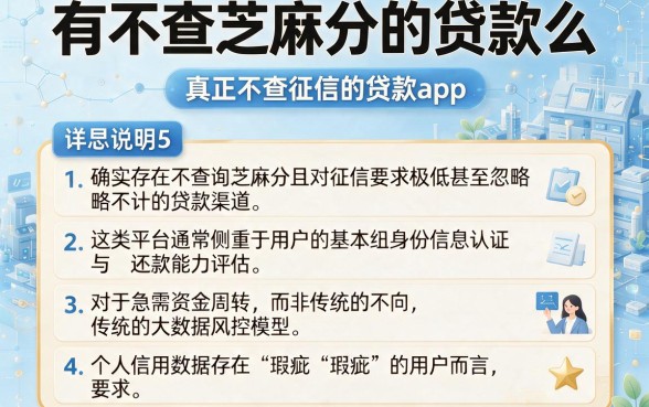 有不查芝麻分的贷款么,详尽说明5个真正不查征信的贷款app