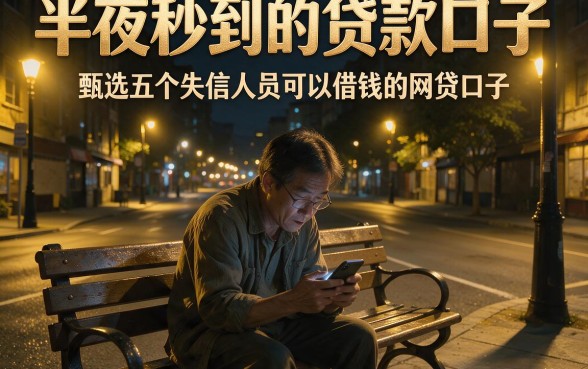 半夜秒到的贷款口子，甄选五个失信人员可以借钱的网贷口子
