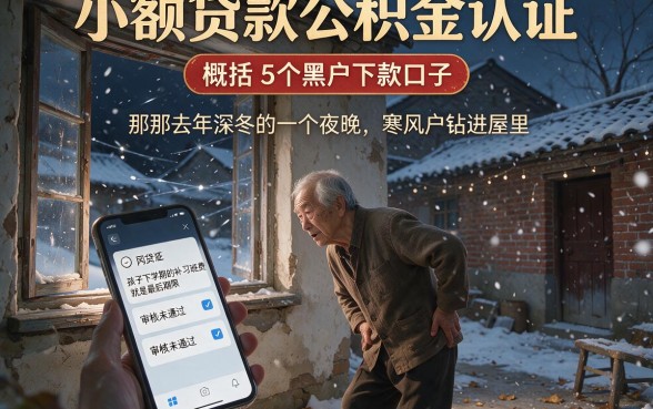 小额贷款公积金认证，概括5个黑户下款口子
