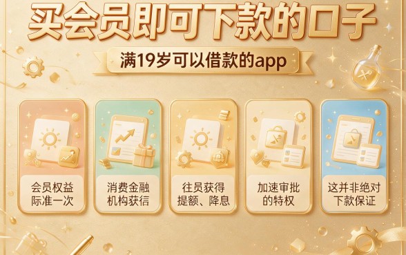 买会员即可下款的口子,整合五个满19岁可以借款的app