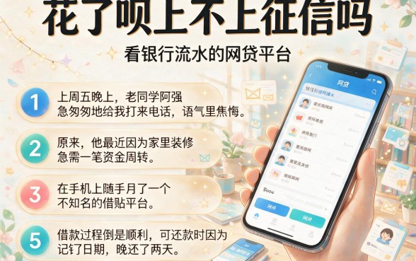 花了呗上不上征信吗,条列5个看银行流水的网贷平台