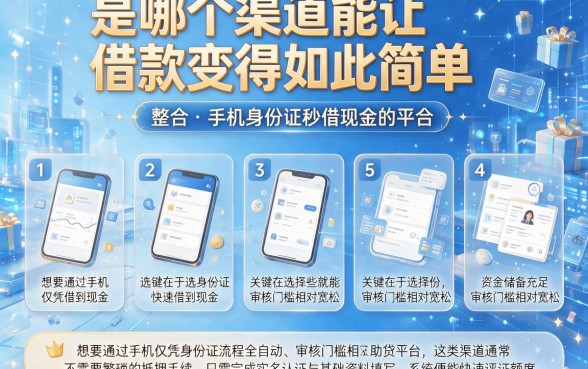 是哪个渠道能让借款变得如此简单,整合五个手机身份证秒借现金的平台
