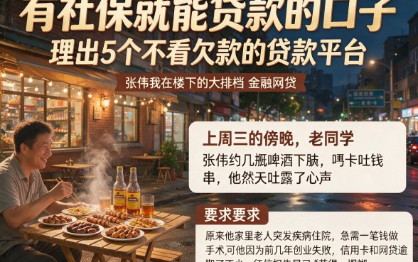 有社保就能贷款的口子,理出5个不看欠款的贷款平台
