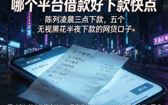 哪个平台借款好下款快点,陈列五个无视黑花半夜下款的网贷口子