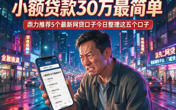 小额贷款30万最简单,鼎力推荐5个最新网贷口子今日整理这五个口子
