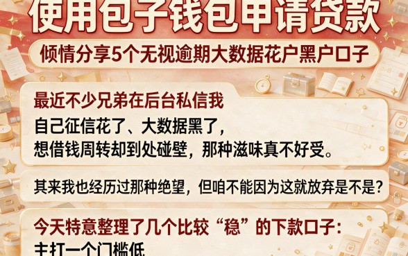 使用包子钱包申请贷款，倾情分享5个无视逾期大数据花户黑户口子