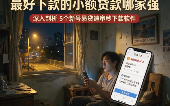 最好下款的小额贷款哪家强,深入剖析5个新号易贷速审秒下款软件