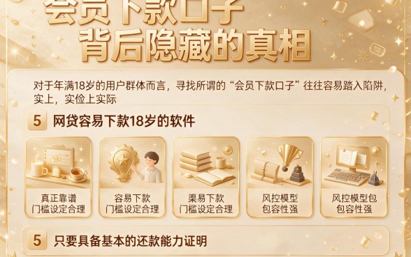 会员下款口子背后隐藏的真相,胪列五个网贷容易下款18岁的软件