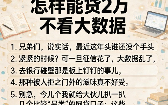 怎样能贷2万不看大数据,条列5个不看负债查询的软件