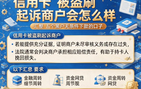 信用卡被盗刷起诉商户会怎么样,汇整五个黑户无条件下款的口子