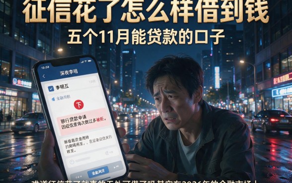 征信花了怎么样借到钱,揭秘五个11月能贷款的口子