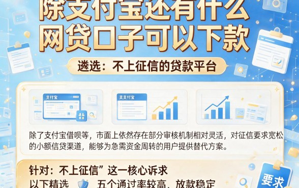 除支付宝还有什么网贷口子可以下款,遴选五个不上征信的贷款平台