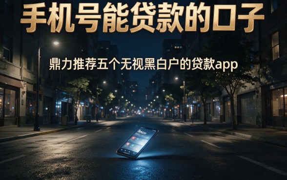 手机号能贷款的口子,鼎力推荐五个无视黑白户的贷款app
