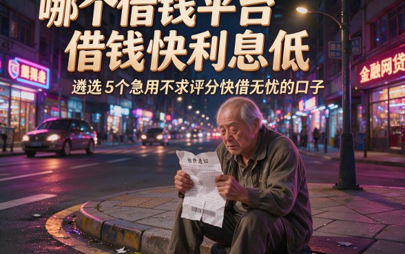 哪个借钱平台借钱快利息低,遴选5个急用不求评分快借无忧的口子