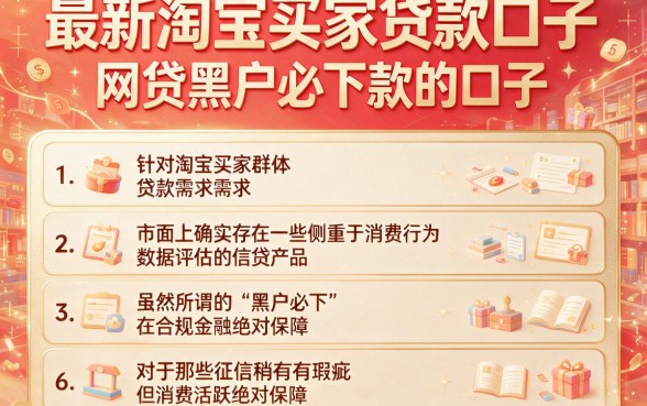 最新淘宝买家贷款口子,详细阐述五个网贷黑户必下款的口子