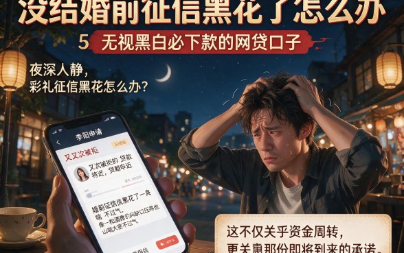 没结婚前征信黑花了怎么办,详尽说明5个无视黑白必下款的网贷口子