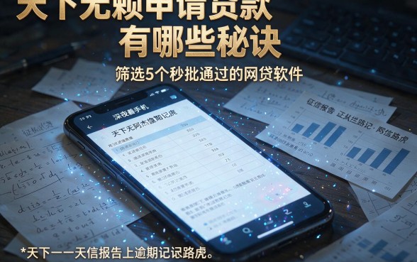 天下无赖申请贷款有哪些秘诀，筛选5个秒批通过的网贷软件