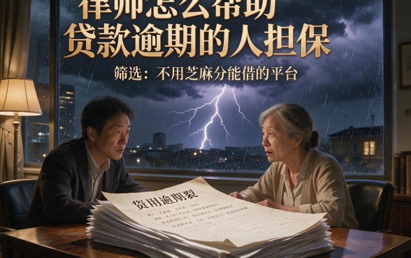 律师怎么帮助贷款逾期的人担保,筛选五个不用芝麻分能借的平台
