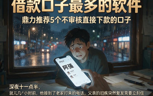 借款口子最多的软件,鼎力推荐5个不审核直接下款的口子