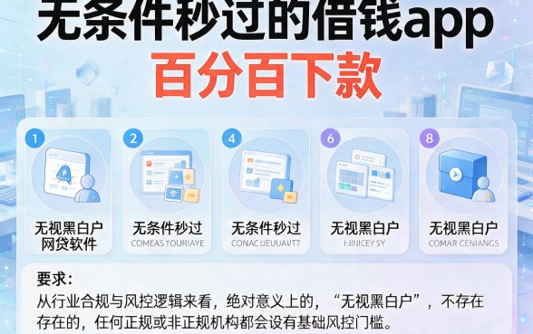 无条件秒过的借钱app,胪列五个百分百下款无视黑白户网贷软件
