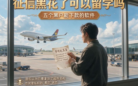 征信黑花了可以留学吗,细致阐述五个黑户能下款的软件