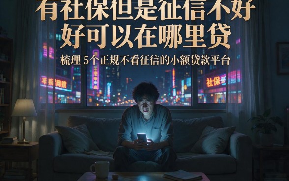 有社保但是征信不好可以在哪里贷，梳理5个正规不看征信的小额贷款平台