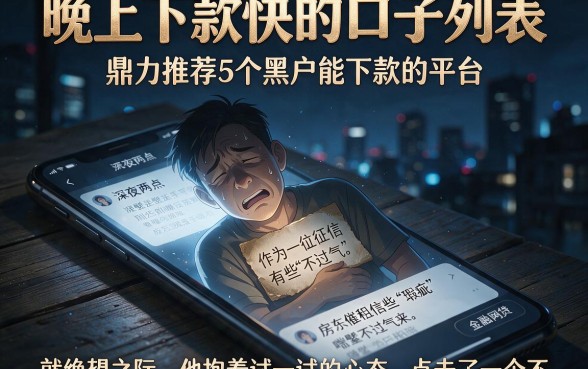 晚上下款快的口子列表,鼎力推荐5个黑户能下款的平台