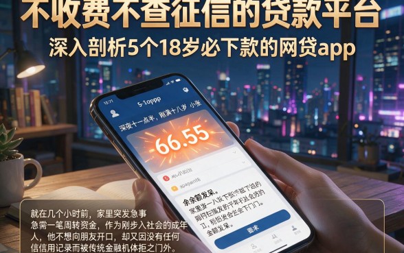 不收费不查征信的贷款平台,深入剖析5个18岁必下款的网贷app