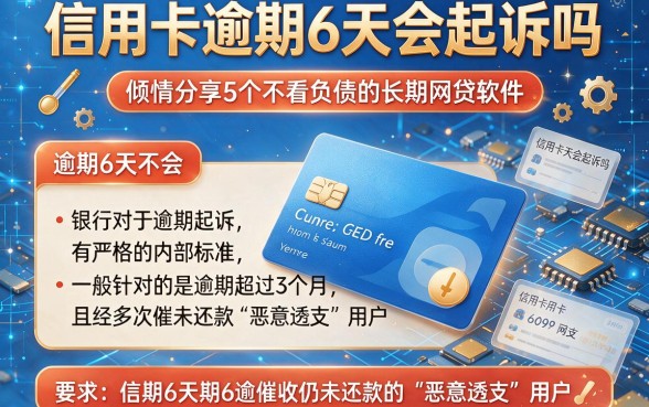 信用卡逾期6天会起诉吗，倾情分享5个不看负债的长期网贷软件
