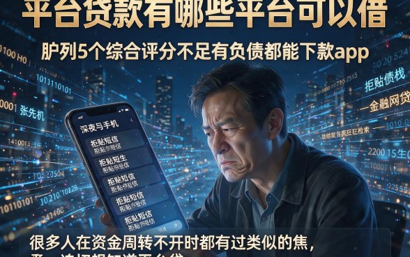 平台贷款有哪些平台可以借,胪列5个综合评分不足有负债都能下款app