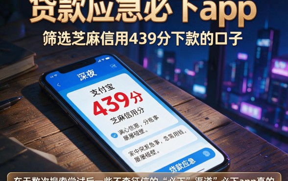 贷款应急必下app,筛选五个芝麻信用439分下款的口子