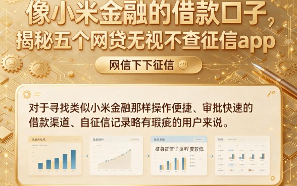 像小米金融的借款口子，揭秘五个网贷无视不查征信app