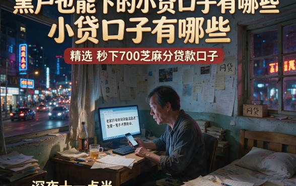 黑户也能下的小贷口子有哪些,精选五个秒下700芝麻分贷款口子