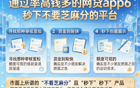 通过率高钱多的网贷app6,详细阐述五个金融创新秒下不要芝麻分的平台
