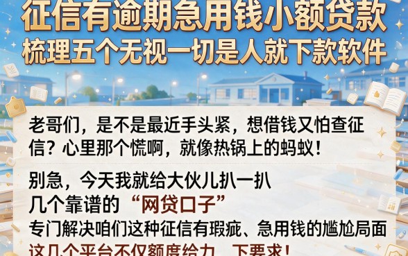 征信有逾期急用钱小额贷款,梳理五个无视一切是人就下款软件