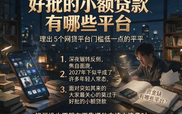 好批的小额贷款有哪些平台,理出5个网贷平台门槛低一点的平台