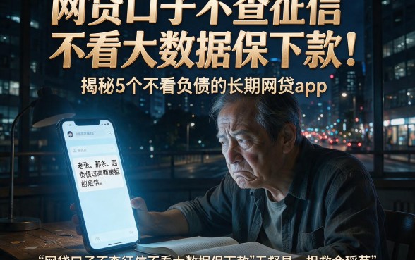 网贷口子不查征信不看大数据保下款，揭秘5个不看负债的长期网贷app